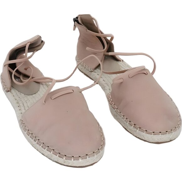 Eileen Fisher Suede Lace-Up Espadrilles Flats Womens Size 5 - Picture 1 of 6